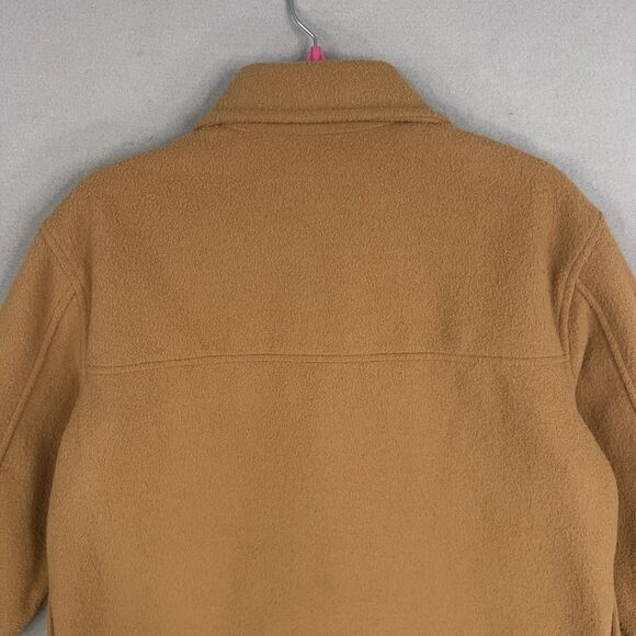 Joie Jacket Womens Large Camel Fleece Shirt Shacket Cozy Soft Minimal Neutral - Picture 8 of 15